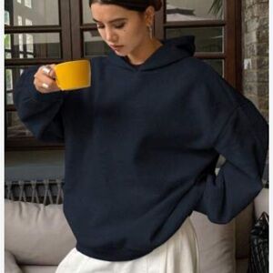 Dazy x Star Series Hoodie Sweatshirt Navy Blue